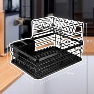 Escurridor Para Platos Negro Doble