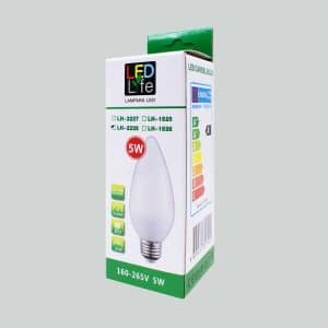Lampara Led Tipo Vela 5W E27 Fria Led Life