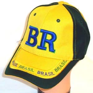 GORRO C/VISERA 2 COLOR BORDADO BRASIL 4929 Q240
