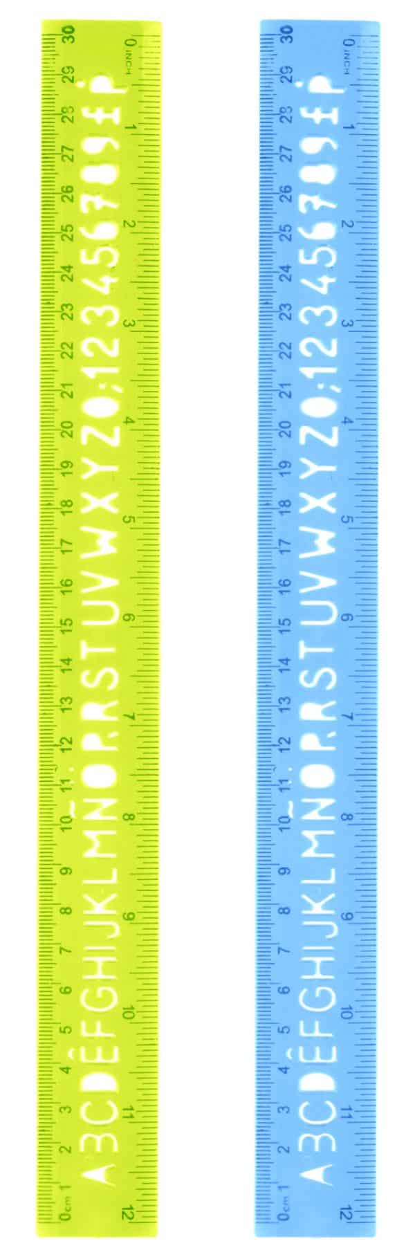 Regla 30Cm X1 Con Letras Plastico Color - Imagen 3