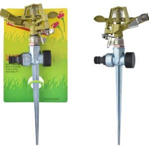REGADOR PARA JARDIN CON PUNTERO Y CONEXION PARA MANGUERA METAL