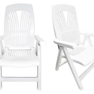 Sillon Plastico Flora Blanca Laja