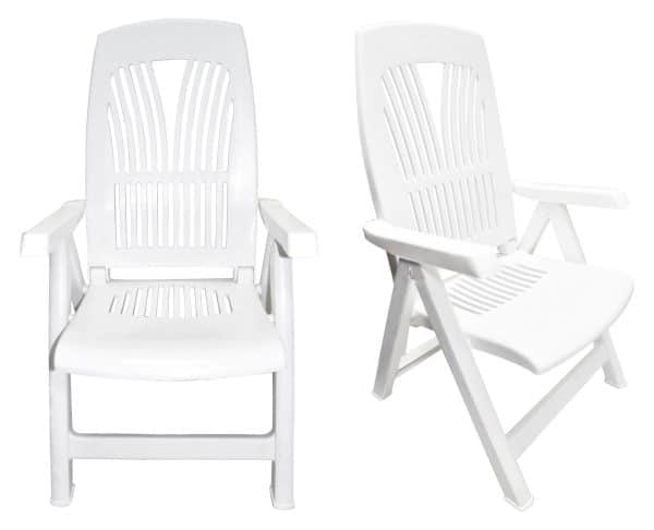 Sillon Plastico Flora Blanca Laja
