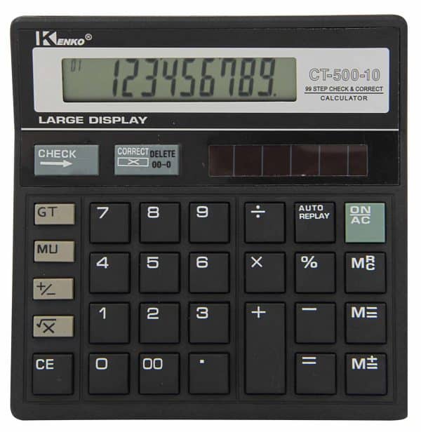 CALCULADORA 10 DIG KENKO 13X13CM EN CAJA 500 10929 Q80 - Imagen 2