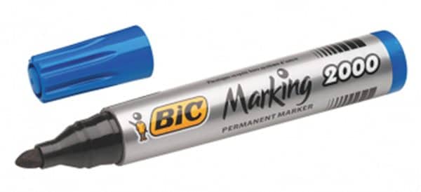 Marcador Permanente Bic Azul Punta Redonda