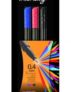 Microfibra Bic Intensity 3 Unid Azul Negro Rojo