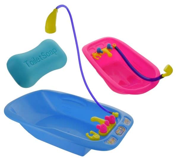 BEBE CON BAÑITO GRANDE Y CHICO CON ACCESORIOS EN BOLSA 1121-813 - Imagen 3