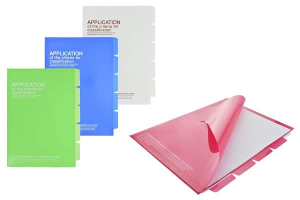 Carpeta Pvc Organizadora C/5 Reparticiones Tamaño A4 Lisa