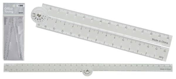 Regla 30Cm Angulo Variable Para Medir Angulos Q.480 M.12