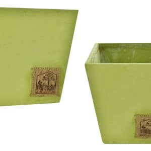 Maceta De Madera Cuadrada Verde