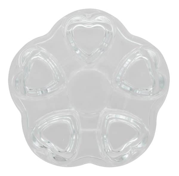CANDELABRO VIDRIO CORAZON 22545 - Imagen 2