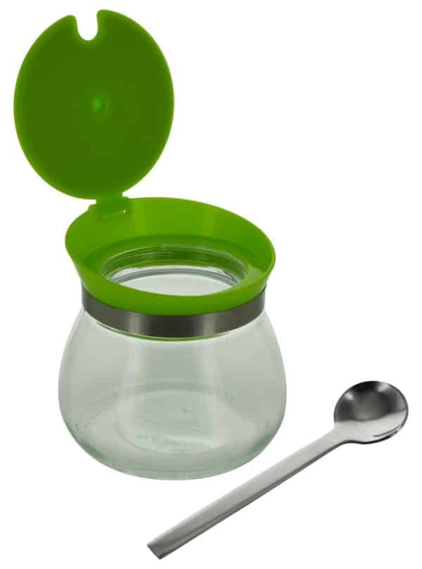 Especiero De Vidrio Con Cuchara - Imagen 2