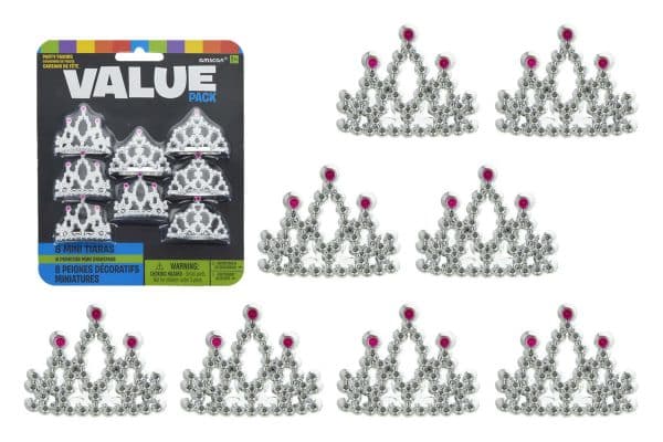Peinetas Tipo Mini Tiara X8Uds