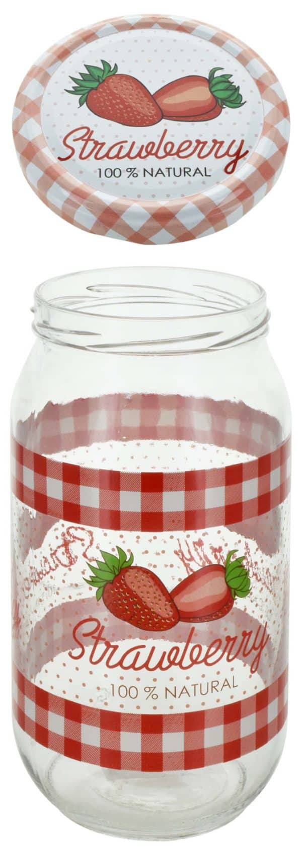 Frasco Vidrio Herevin Frutilla - Imagen 2