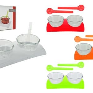 Copetinero Herevin X2Uds Con Bandeja Y Cucharas