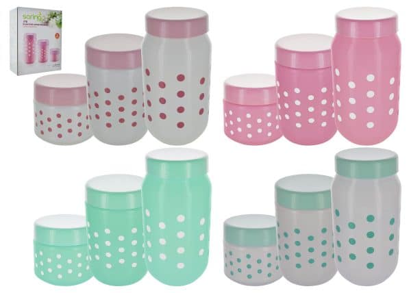 Frasco Vidrio Sarina Set X3Uds