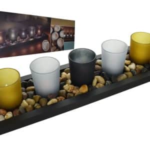 CANDELABRO VIDRIO COLOR X5 22146