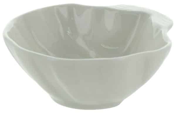 Bowl X6Pcs Forma Concha U Hoja Ceramica Blanca Lisa Pequeño Caja - Imagen 2