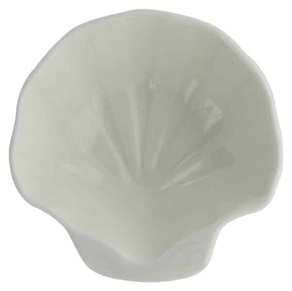 Bowl X6Pcs Forma Concha U Hoja Ceramica Blanca Lisa Pequeño Caja - Imagen 3