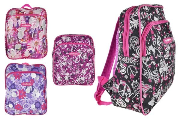 Mochila Escolar C/Brillo 2 Cierres 30X36X11Cm