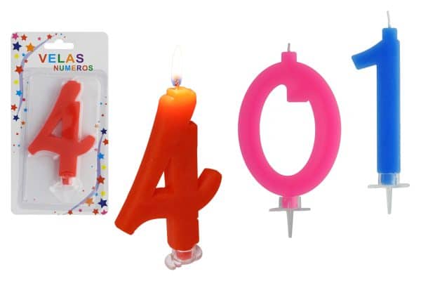 Vela P/Cumpleaños Forma Numero Gde En Blister