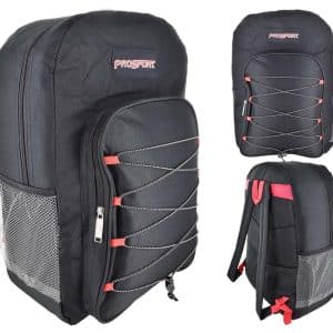 Mochila Lona Lisa C/Elastico Frontal 2 Cierres 4 Colores 47X33X15.6Cm