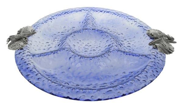 COPETINERO VIDRIO LABRADO 4 REPARTICIONES C/ASAS FORMA OSTRAS 35.7CM 23002 - Imagen 3