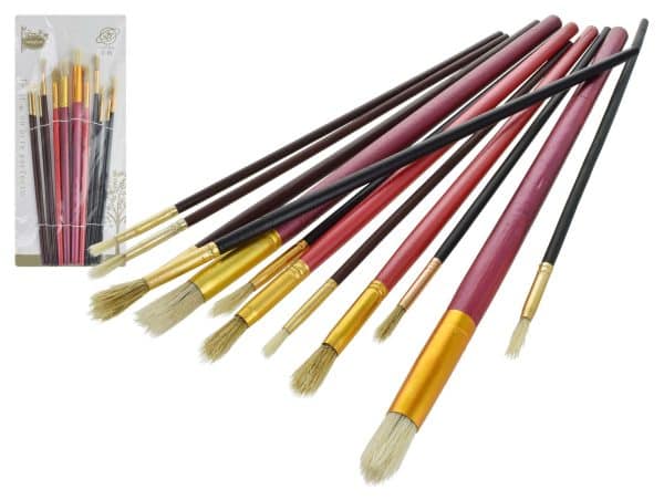 Pinceles X12Pcs Punta Chata
