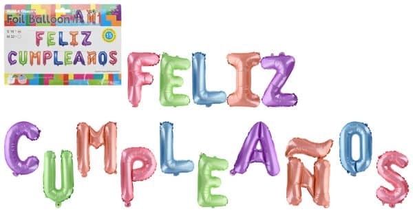 Globo Forma Letras Inflable Feliz Cumpleaños