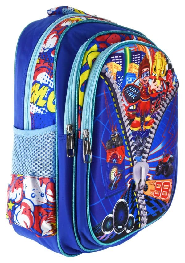 Mochila Escolar Diseño 3D 3 Reparticiones 31X41X20Cm - Imagen 3