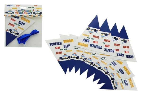 GUIRNALDA PAPEL TRIANGULO T/BANDERIN 12PCS C/DISEÑO 14.5X16CM 3MT 23629