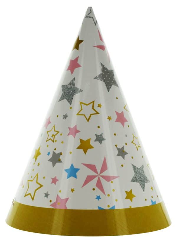 Gorro Cumpleaños X10Uds Carton 21Cm Altura 15Cm Diam C/Diseño - Imagen 2