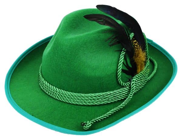 Sombrero Rigido C/Cuerda Y Plumas Cotillon - Imagen 2