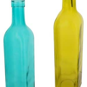 Aceitera Vidrio Color C/Pico 6.7X5.5X29.5Cm 500Ml