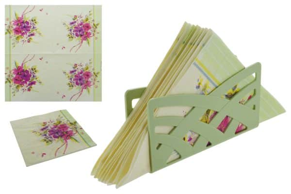 Servilleta X20Uds 17X17Cm Diseño Flores