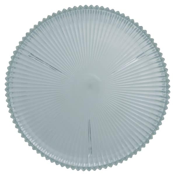 Fuente Vidrio Redonda T/Plato Pizza Labrado Lineas 35.5X3.5Cm - Imagen 2