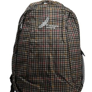 Mochila Escocesa 3 Cierres Y Reparticiones 44X31X14Cm