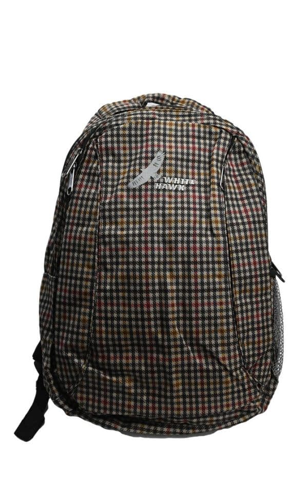 Mochila Escocesa 3 Cierres Y Reparticiones 44X31X14Cm