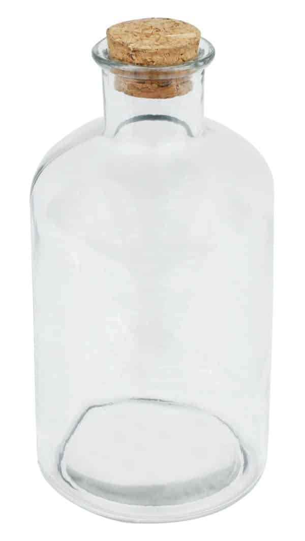 Botella De Vidrio Con Tapon De Corcho 500Ml