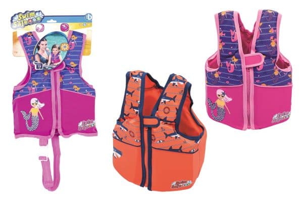 Chaleco Salvavida Diseño Sirena O Tiburon Bestway