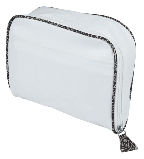 Cosmetiquero Tela Y Pvc C/Bolsillo Interno Y Reparticion 22X14X6Cm