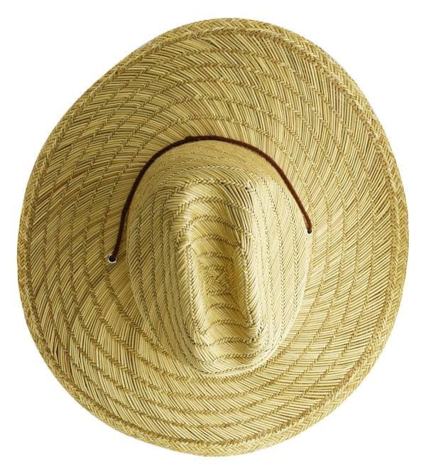 Sombrero Paja Ala Ancha Surfista Rustico 45Cm Diametro Con Cordon - Imagen 3