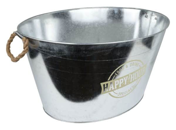 Balde Galvanizado P/Botellas C/Asas Cuerda Linea Happy Hour 51X38.5X27.5Cm Fh303S - Imagen 2