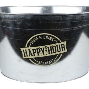 Balde Galvanizado P/Botellas C/Asas Cuerda Linea Happy Hour 51X38.5X27.5Cm Fh303S