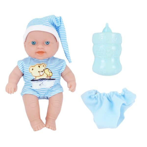Bebe de goma con biberon