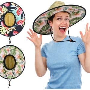 Sombrero Paja Ala Ancha Surfista Forrado Diferentes Diseños Excelente Calidad
