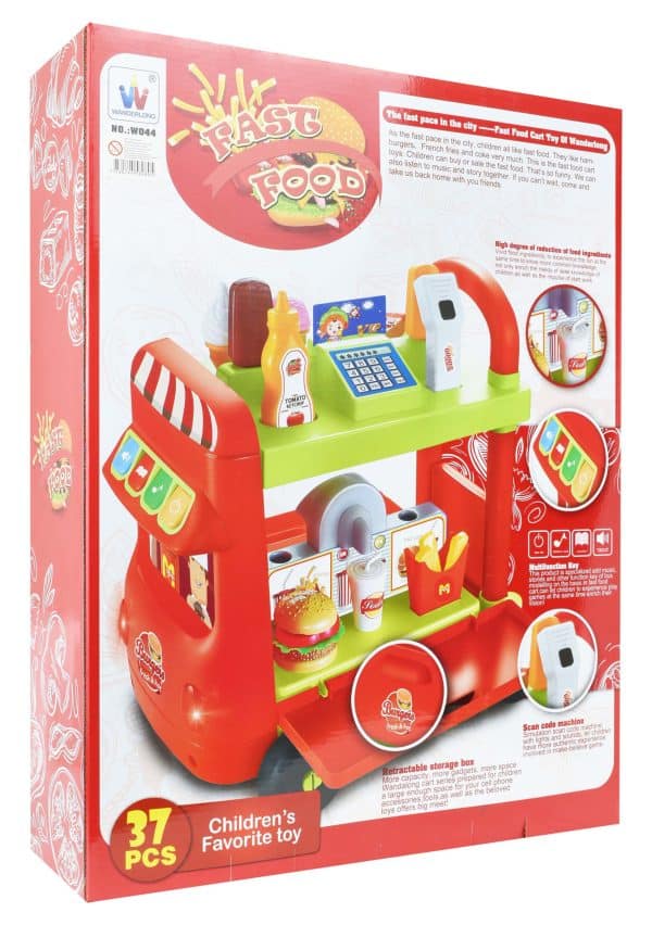 Camion 2En1 Fast Food 37Pcs Con Luz Y Sonido 31.5X42X45Cm - - Imagen 2
