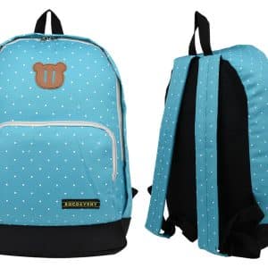 Mochila Lona Lisa C/Lunares Bolsillo Delantero