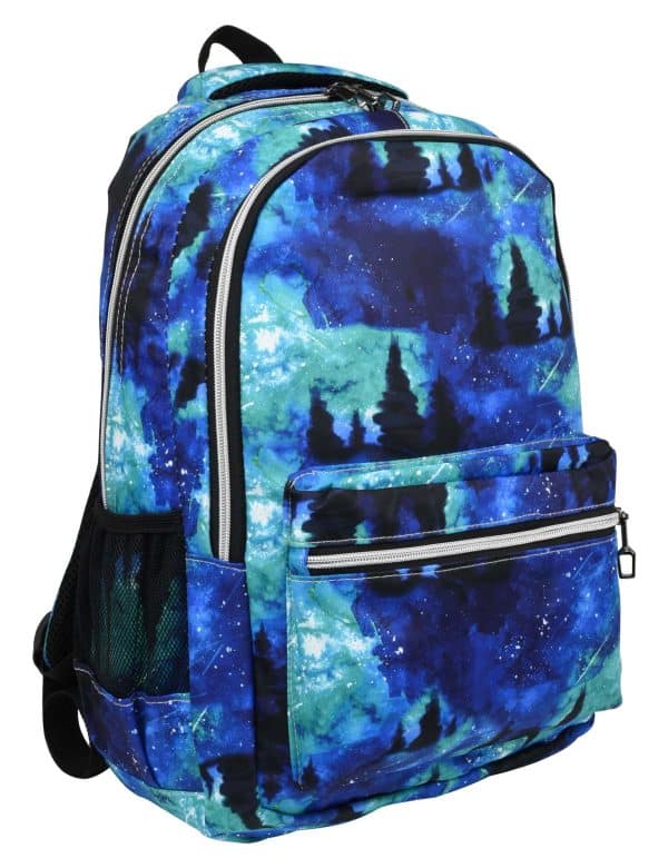 Mochila Galactica Tela 3 Cierres C/Bolsillo Espalda 42X28X18Cm - Imagen 2
