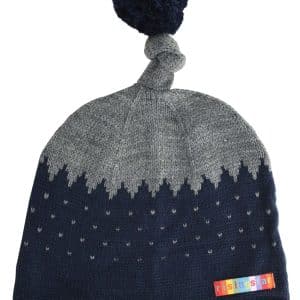 Gorro Niño Lana C/Pompon Largo 22X20Cm